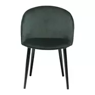 Dual design karfás szék, sötétzöld bársony, KIFUTÓ!