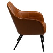 Embrace lounge fotel, barna textilbőr