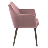Flora design szék, rózsaszín bársony