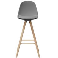 Oslo design bárszék, szürke, fehérített tölgy láb