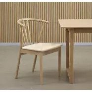 Norrland design szék, natúr fonott ülőlap, fehérített tölgy láb