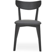 Noak design szék, fekete műbőr, fekete tölgy láb