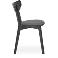 Noak design szék, fekete műbőr, fekete tölgy láb