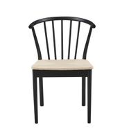 Norrland design szék, fonott ülőlap, fekete fa láb