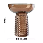 Nomi váza, H14 cm, taupe