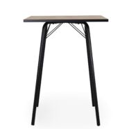 Flow bárasztal, tölgy/fekete, 80x80 cm