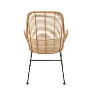 Lake karfás lounge design szék, natúr rattan
