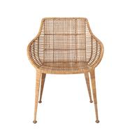 Amira karfás lounge szék, natúr rattan