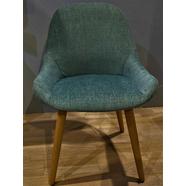Layla design szék, alacsony karfa, menta szövet, fa láb