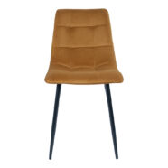 Middelfart design szék, mustársárga bársony