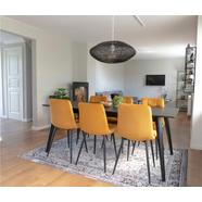 Middelfart design szék, mustársárga bársony