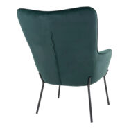 Glasgow design fotel, zöld bársony