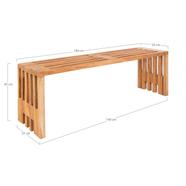 Benidorm design pad, teakfa, 140x35cm