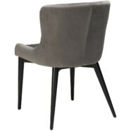 Vetro design szék, világosszürke bársony, fekete fa láb