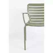 Vondel kerti szék karfával, zöld