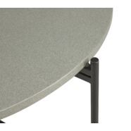 Avisa kerti lerakóasztal, cement, fekete fém láb, D53 cm