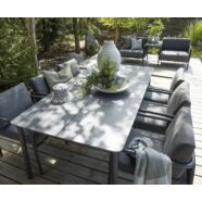 Horizon kerti asztal, szürke, sötétszürke fém váz