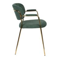 Jolien design karfás szék, sötétzöld