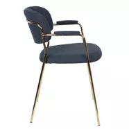 Jolien design karfás szék, sötétkék
