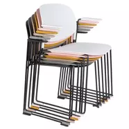 Stacks design karfás szék, fekete