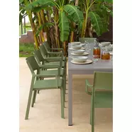 TRILL karfás kerti design szék, agave