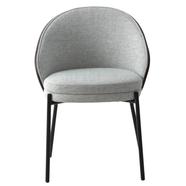 Canelas design szék, világosszürke szövet, acél láb