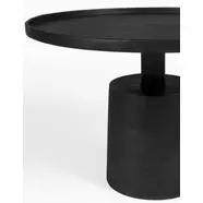 Mason dohányzóasztal, D60cm, fekete, alumínium láb