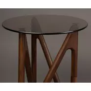 Naia lerakóasztal, barna tölgyfa, D50 cm