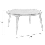 Haru kerek dohányzóasztal, tölgyfa, D70 cm