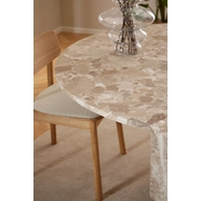 Naxos étkezőasztal, barna márvány, D130 cm