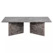 Vega dohányzóasztal, 140x70cm, sötét barna, márvány