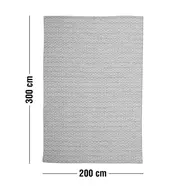 Rold kilim szőnyeg, szürke/törtfehér, 300x200cm