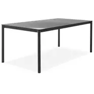 Kalani kerti asztal, alumínium, fekete, 200 x 100 cm