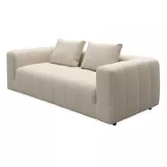 Ingvar 3 személyes kanapé, törtfehér szövet, fekete láb