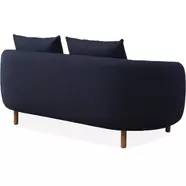 Kalmar 2,5 személyes kanapé, éjkék szövet, tölgy láb
