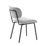 Buffalo design szék, törtfehér, fekete fém láb