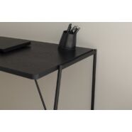 Work 1 íróasztal, fekete kőris asztallap, fekete fém láb