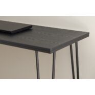Work 2 íróasztal, fekete kőris asztallap, fekete fém láb