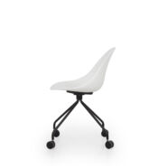 Work irodai szék, fehér, fekete fém láb