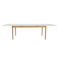 Svea bővíthető asztal, fehér/tölgy, 195(275)x90 cm