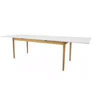 Svea bővíthető asztal, fehér/tölgy