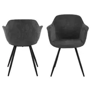 Noella design karfás szék, sötétszürke