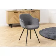 Noella design karfás szék, sötétszürke