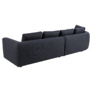 Clifton 4,5 üléses kanapé, sötétkék szövet, fekete műanyag láb