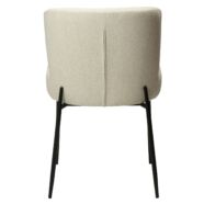 Glam design szék, bézs bouclé, fekete fém láb
