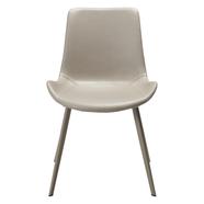 Hype design szék, világosszürke műbőr, színazonos fém láb