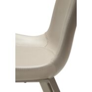 Hype design szék, világosszürke műbőr, színazonos fém láb