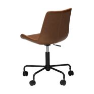 Hype irodai design szék, vintage barna műbőr, fekete csillagláb