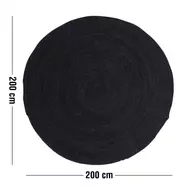 Tonya szőnyeg, fekete, D200cm