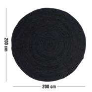Tonya szőnyeg, fekete, D200 cm
